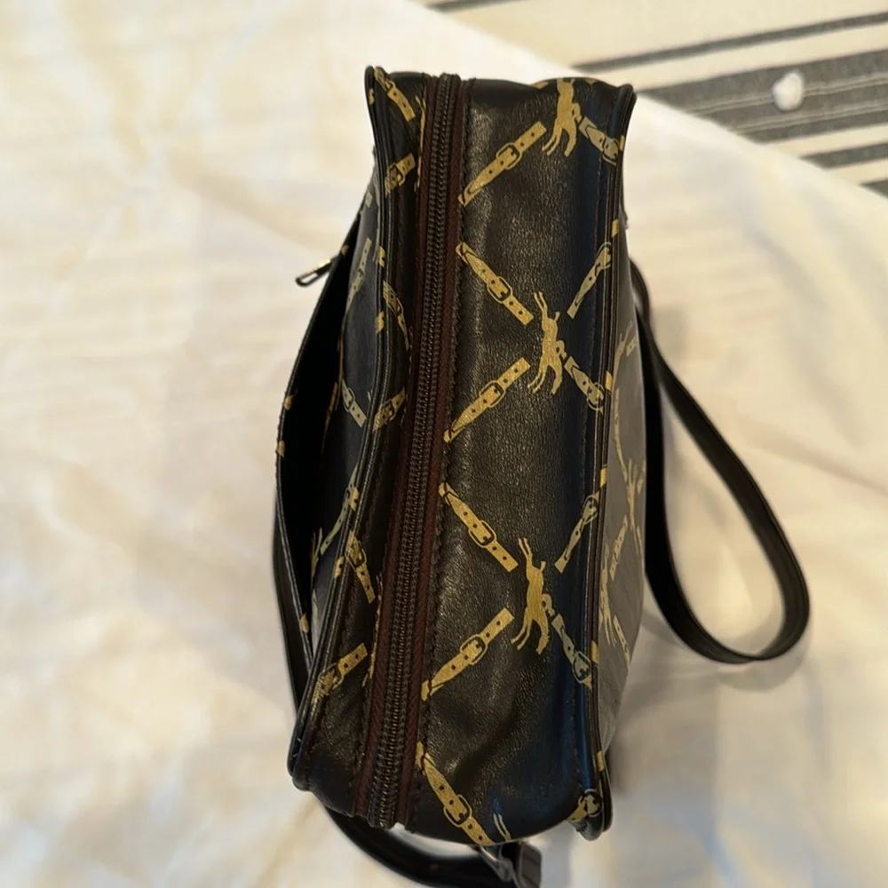 LONGCHAMP Vintage logo Brown Crossbody/ shoulder bag, Camera bag, 2outer pockets - Picture 7 of 16